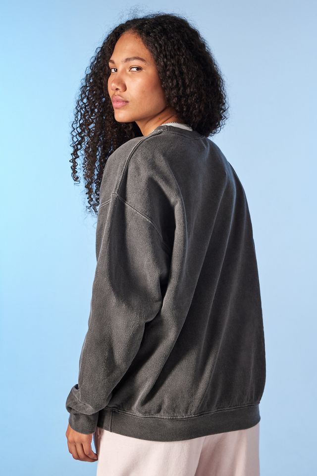 iets frans... Washed Black Embroidered Sweatshirt #7