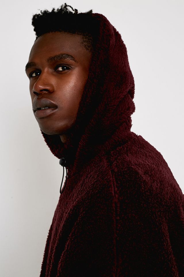 Urban Outfitters – Hoodie aus Teddyplüsch in Pflaumenblau #2