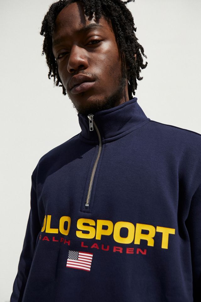Polo Ralph Lauren Navy Sport Quarter-Zip Sweatshirt #1