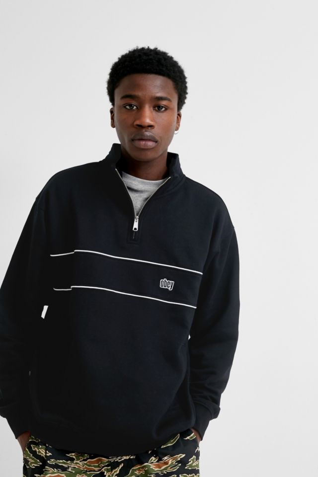 Obey half zip on sale sweatshirt