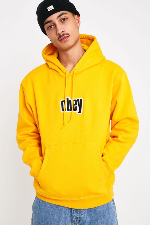 Obey store yellow hoodie