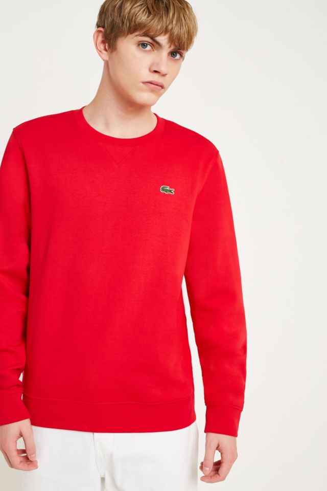 Red lacoste shop sweatshirt