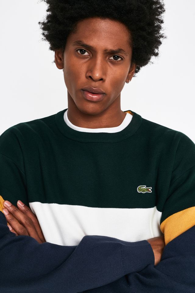 Lacoste SPORT Colourblock Navy Fleece Sweatshirt #3