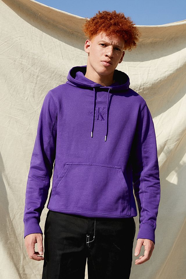 Calvin Klein Gentian Violet Washed Hoodie | Urban Outfitters UK