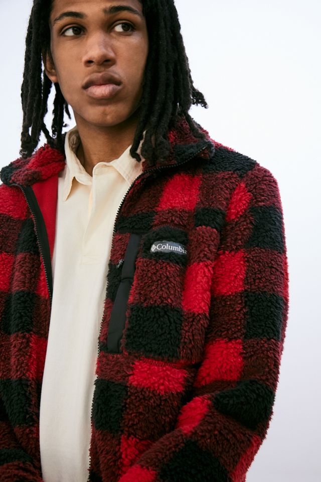Columbia Red & Black Mountain Winterpass Fleece Zip-Through Jacket #7