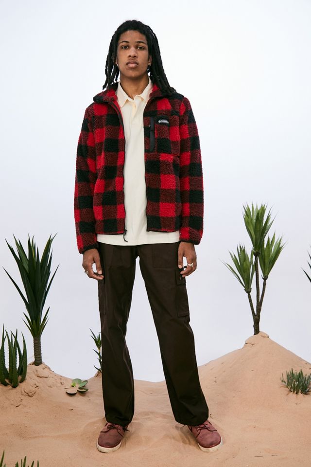 Columbia Red & Black Mountain Winterpass Fleece Zip-Through Jacket #8