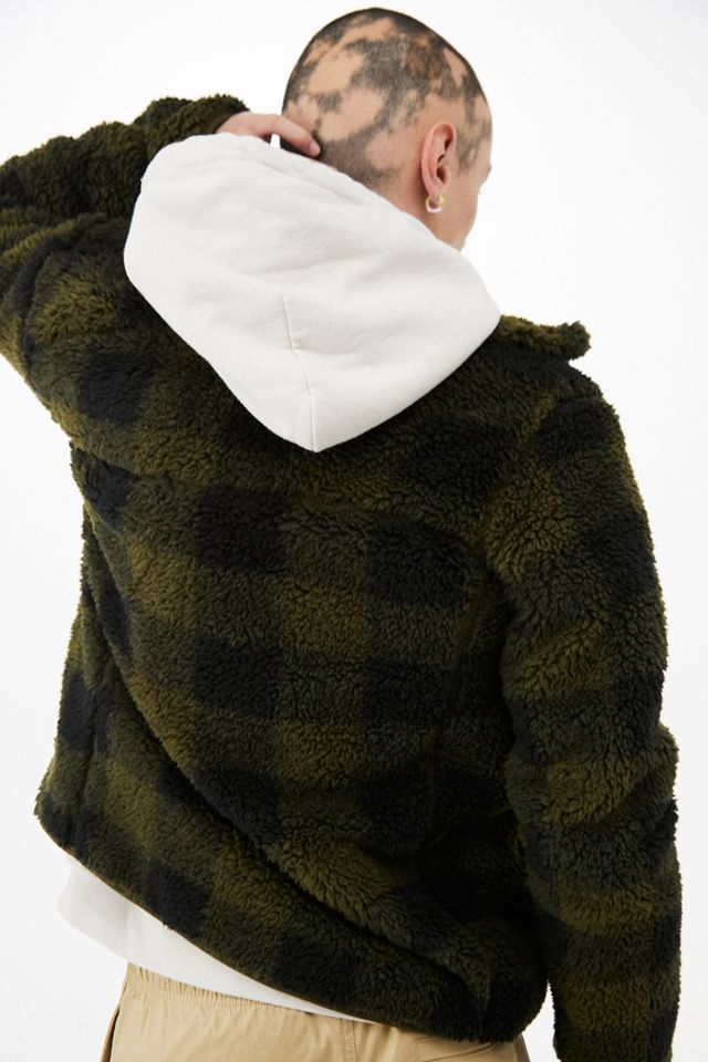 Columbia - Veste d'hiver effet poil de mouton à carreaux olive #1