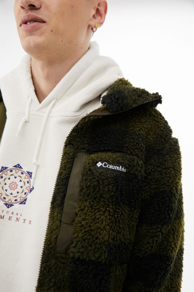 Columbia - Veste d'hiver effet poil de mouton à carreaux olive #3