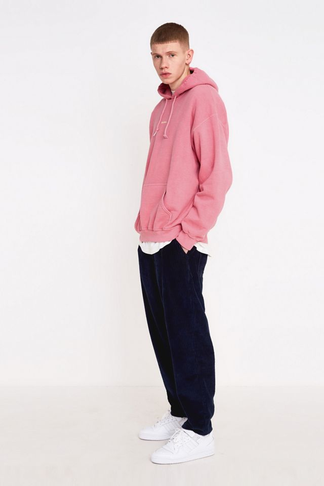 iet frans... - Sweat à capuche brodé rose fluo #2