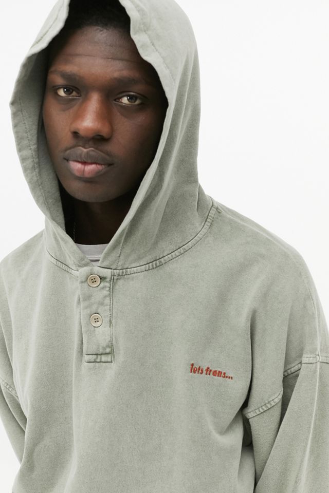 iets frans… Green Button Up Hoodie #1