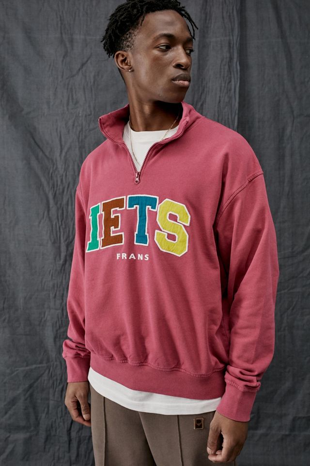 iets frans... – Appliziertes Sweatshirt mit Stehkragen in Rot
