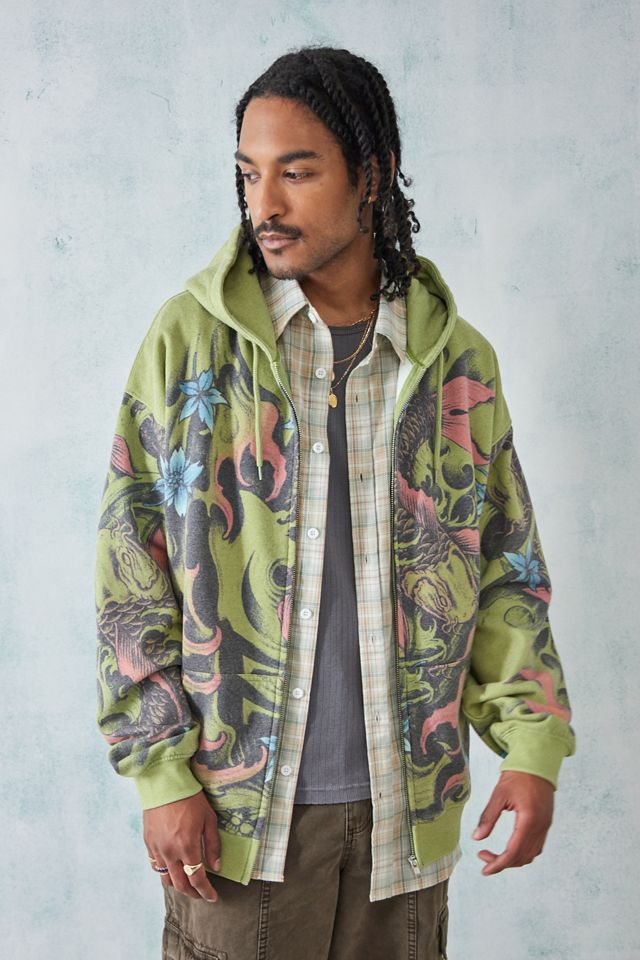 Felpa con cappuccio UO Green Risk It All #1