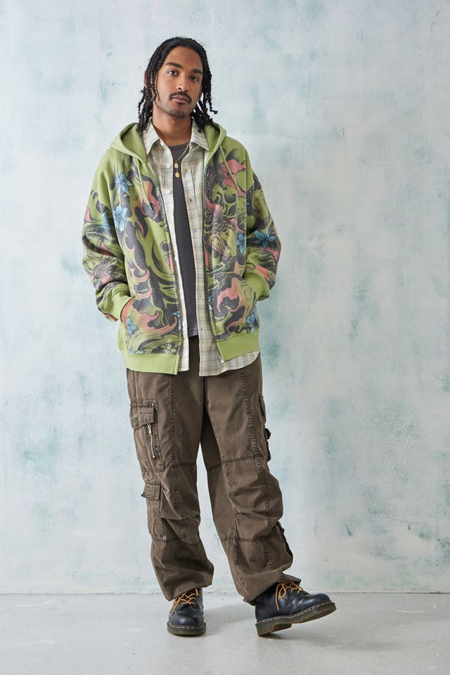 Felpa con cappuccio UO Green Risk It All #2