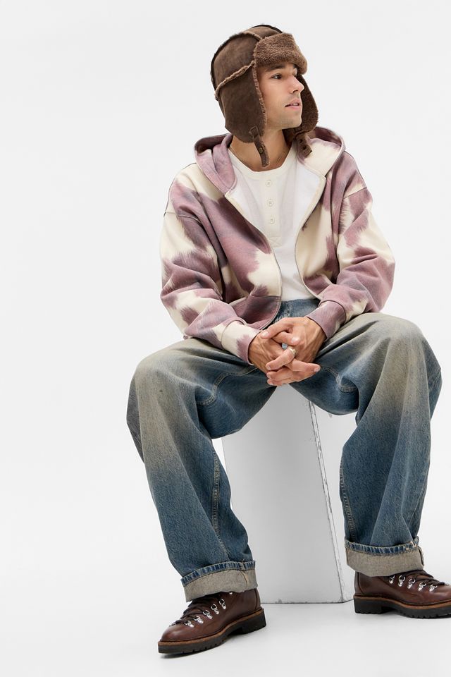 BDG Kuhfell-Druck Zip Kapuzenpullover #2