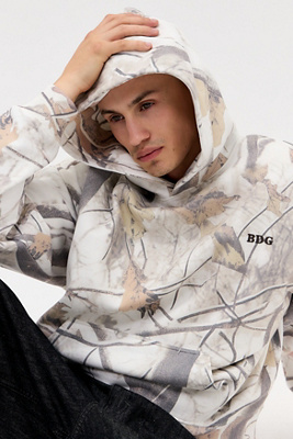Sweat à capuche camouflage écorce blanc en taille: Small - BDG - Modalova