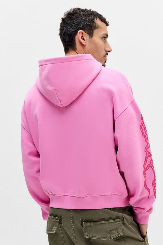 Sweat à capuche zippé rose grunge UO #3