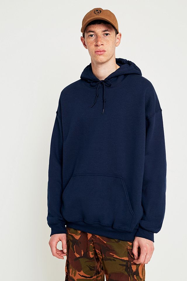 UO Navy Oversized Hoodie | Urban Outfitters UK