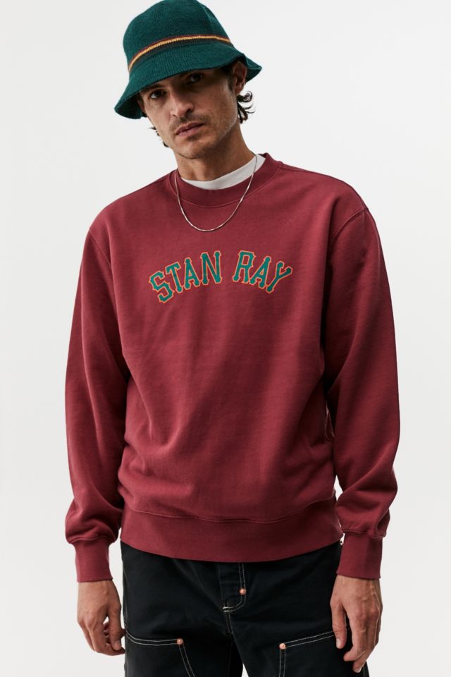 Stan Ray College Deep Red Graphic Sweatshirt Urban Outfitters UK