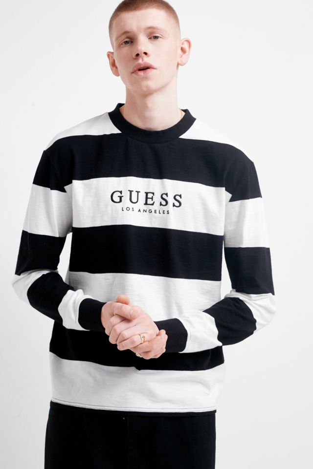 Guess striped sweatshirt on sale