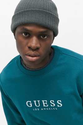 GUESS Damen Sweatshirt Mit G-Logo - Full Zip Kapuzenpullover Mit Seitentaschen