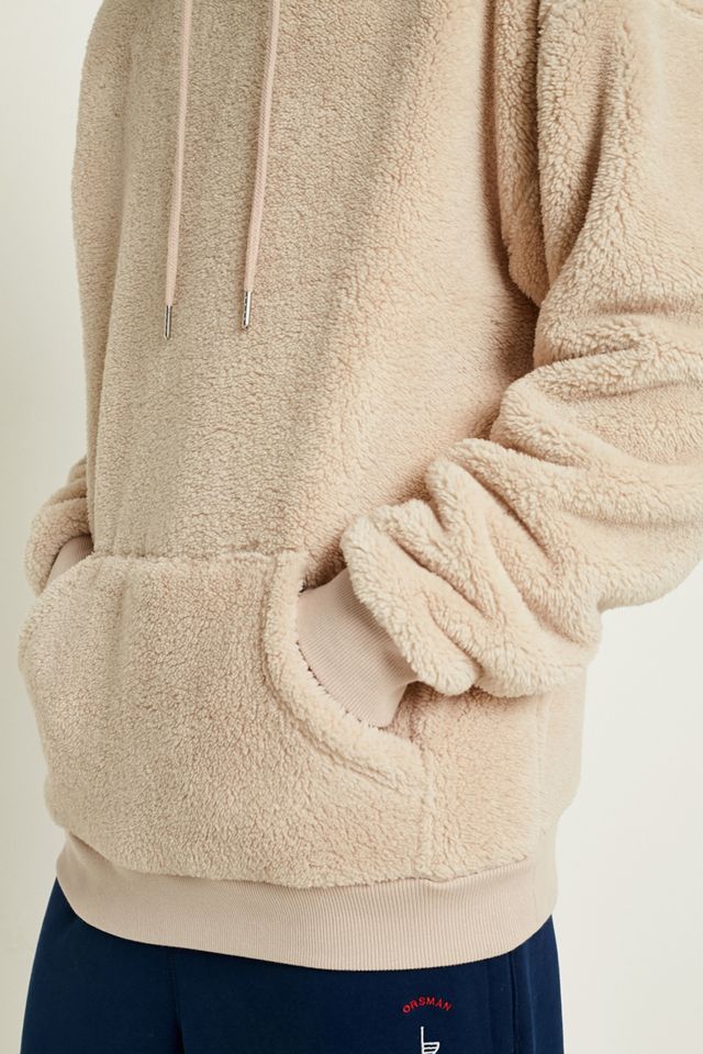 UO Ecru Teddy Hoodie #3