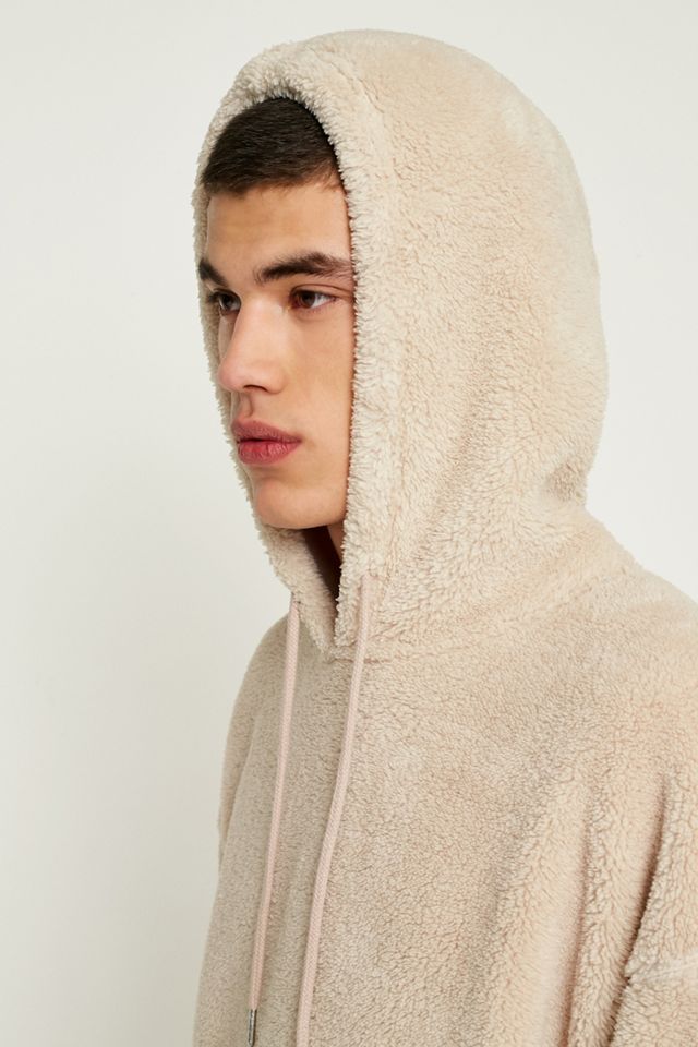 UO Ecru Teddy Hoodie #5