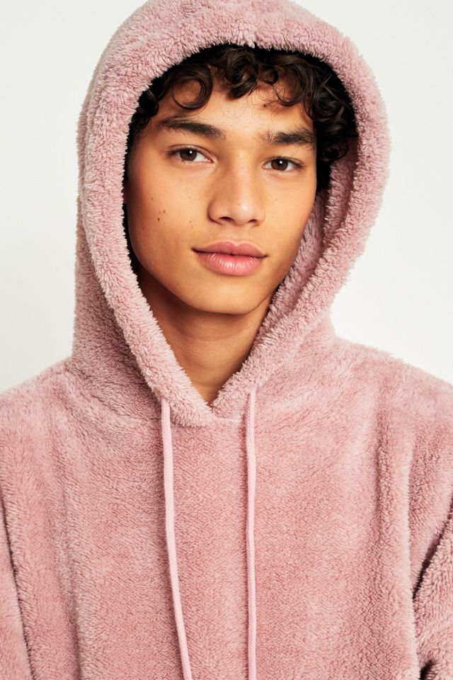 UO Pink Teddy Hoodie #1