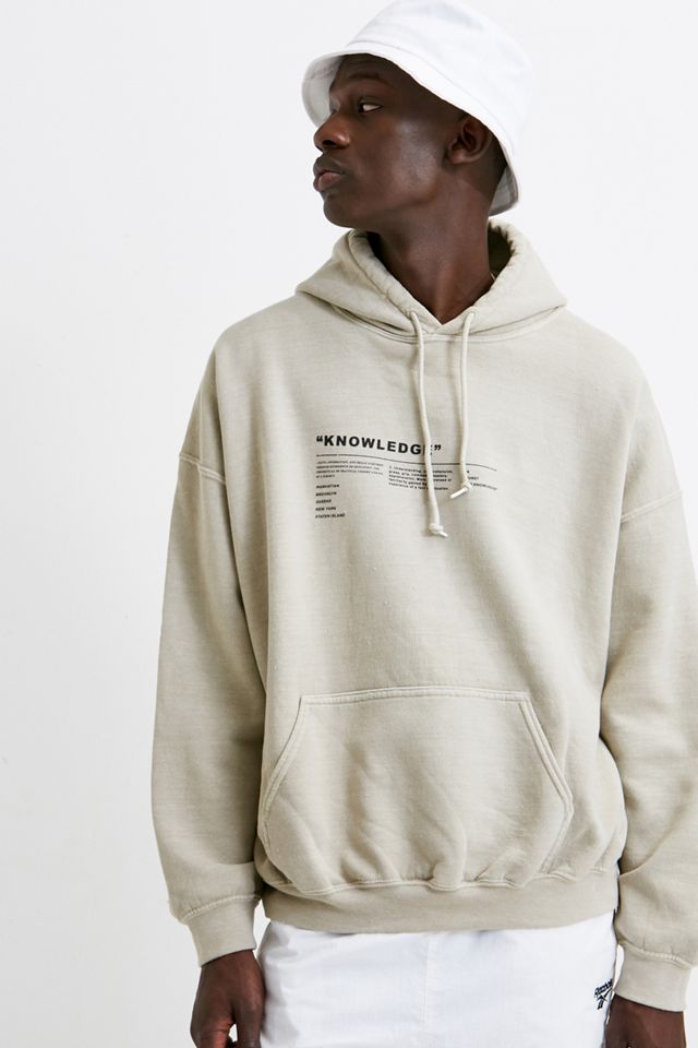 Urban Outfitters – Hoodie „Knowledge“ in Steingrau #1