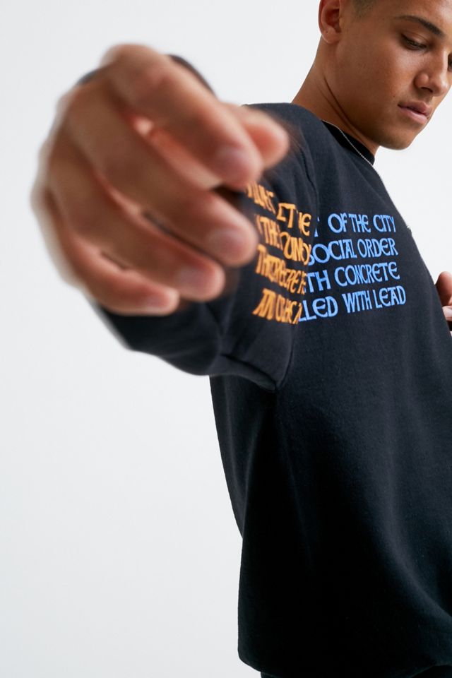 Urban Outfitters – Sweatshirt „Love Lost“ in verwaschenem Schwarz #1