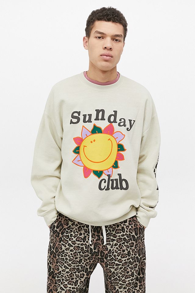 UO Sunday Club Crew Neck Sweatshirt | Urban Outfitters UK