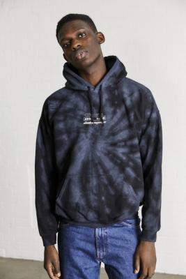 UO Black Tie Dye Japanese Welcome Hoodie