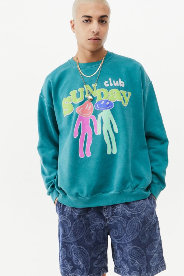 Sunday Club Puff-Print Sweatshirt Urban Outfitters UK