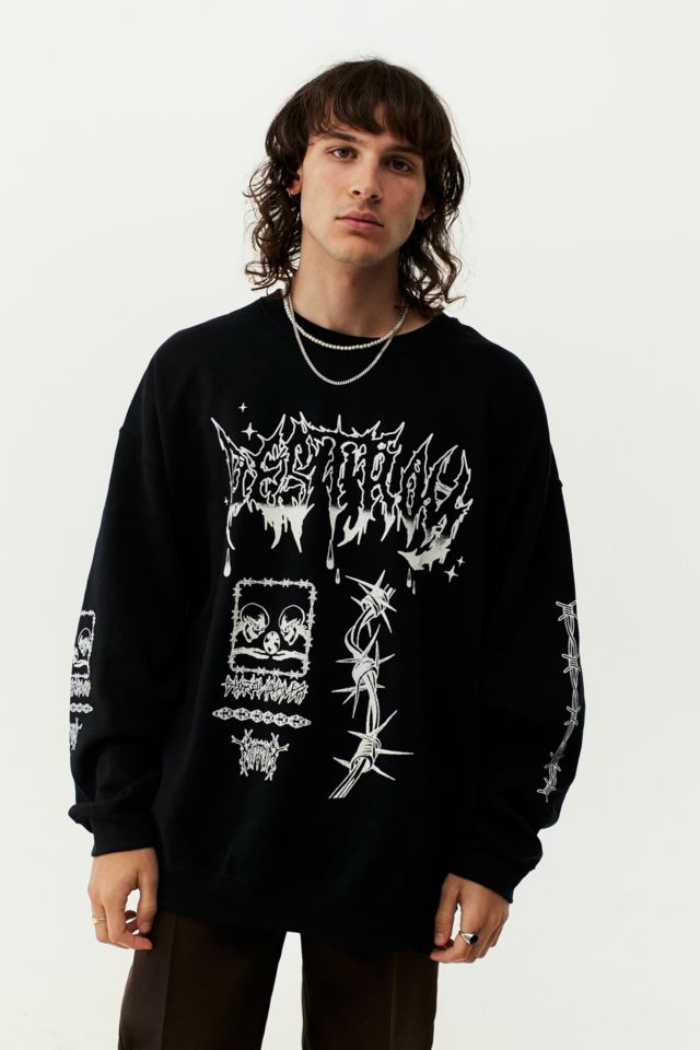 UO Black Grunge Sweatshirt | Urban Outfitters UK