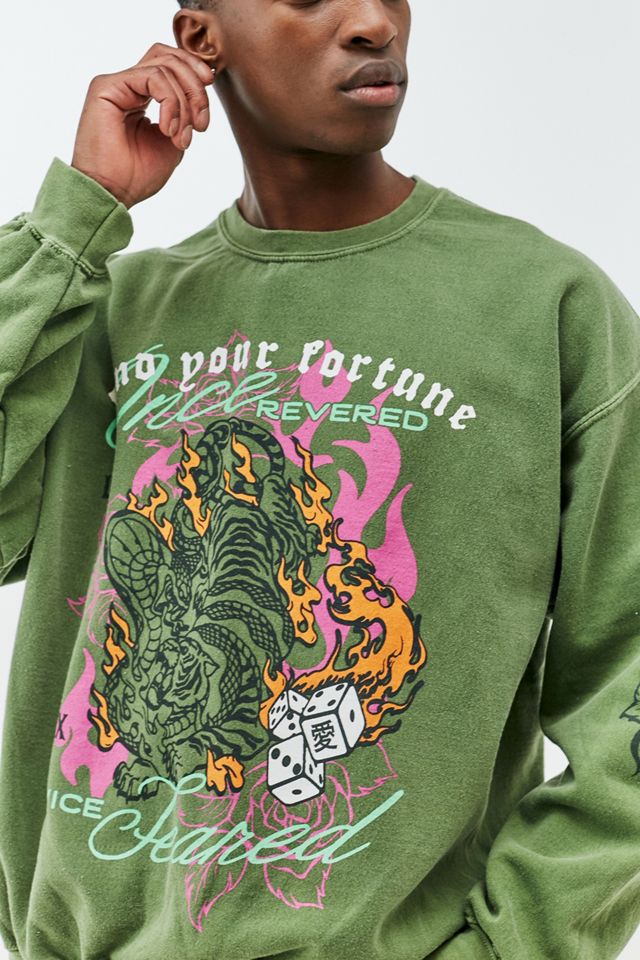 UO Green Find Your Fortune Sweatshirt #3