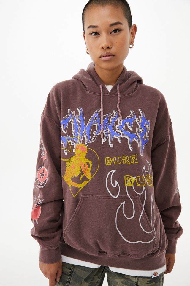 UO Maroon Tarocchi Stampa Felpa con Cappuccio #3