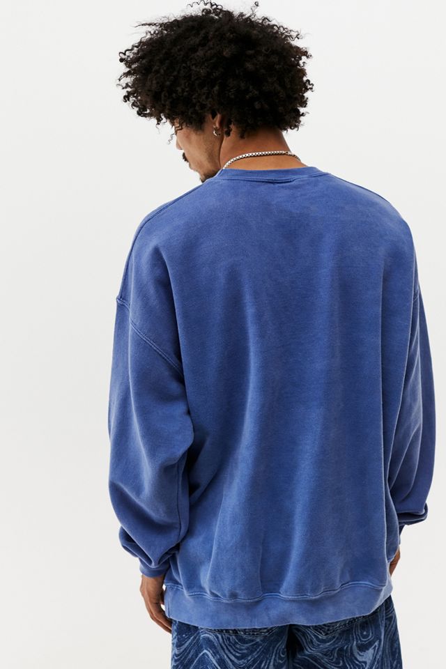 BDG Navy Crest Embroidered Sweatshirt #1