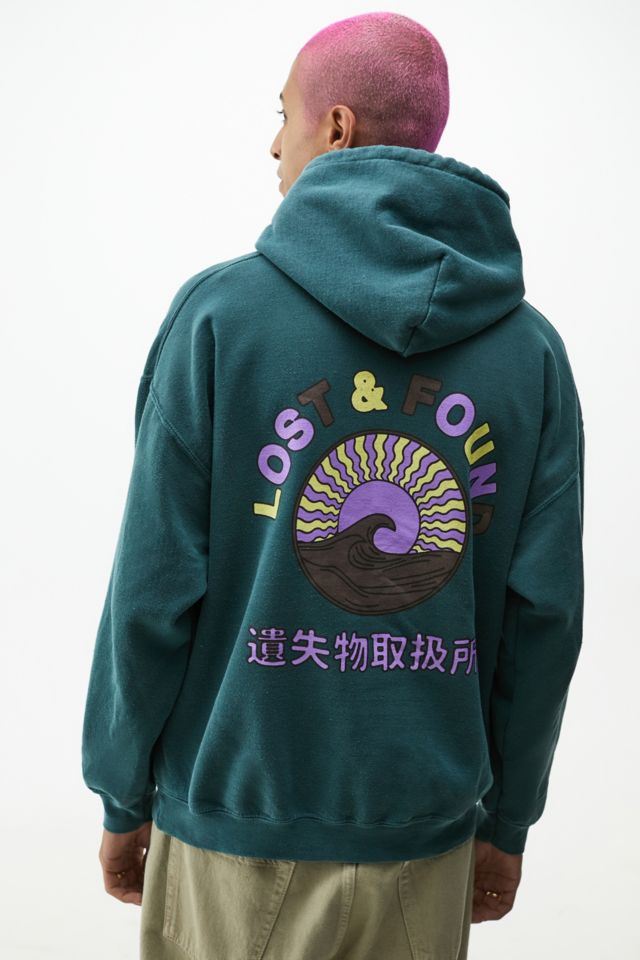 UO Teal Lost & Found Hoodie | Urban Outfitters UK
