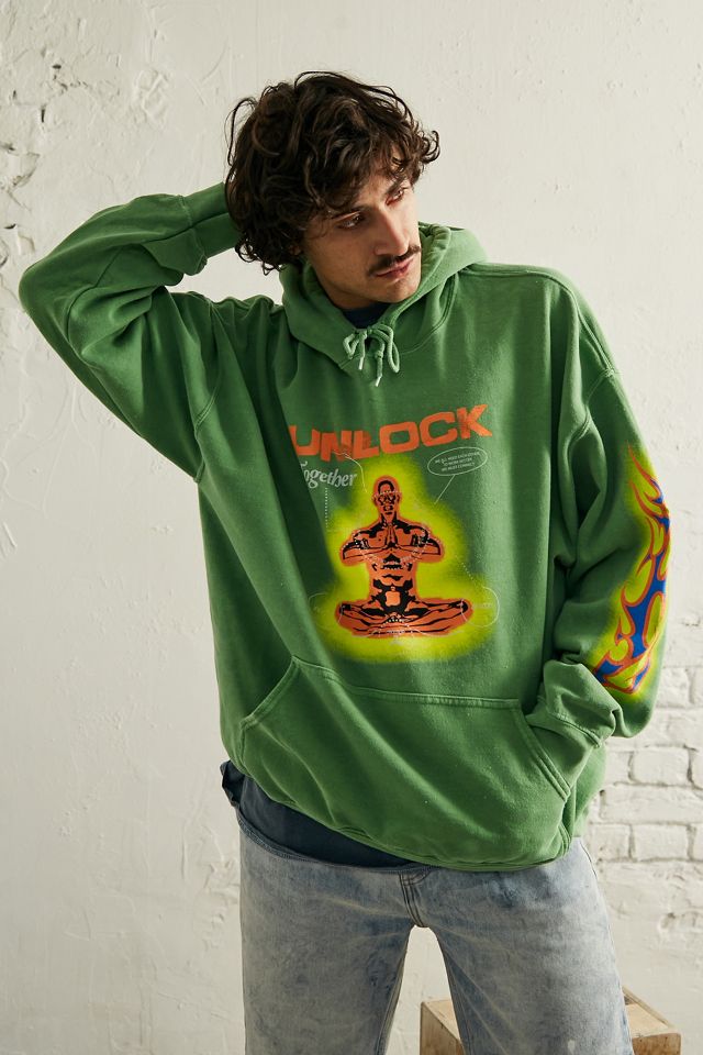 UO Green Unlock Hoodie | Urban Outfitters UK