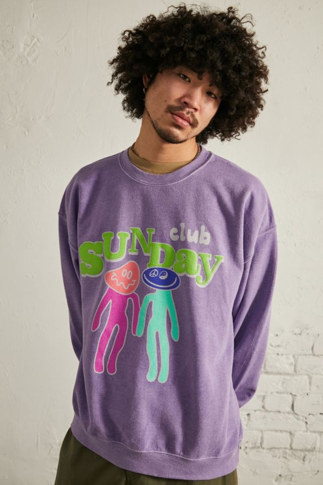 UO Purple Sunday Club Sweatshirt | Urban Outfitters
