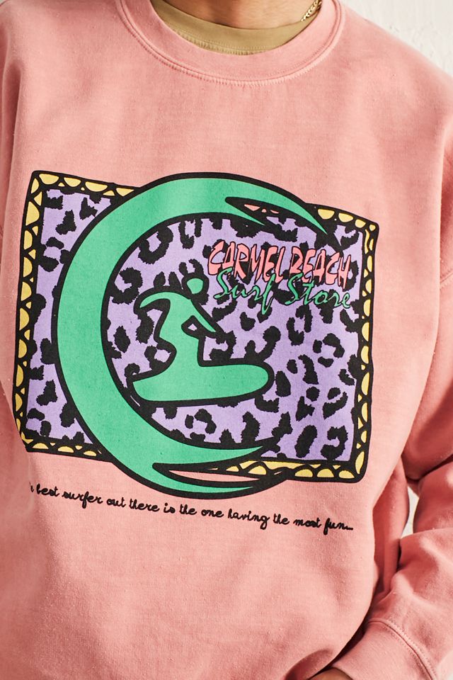 Sweat-shirt de surf de plage rose UO #2