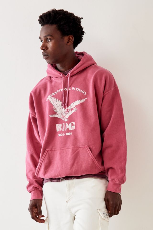 Urban Outfitters Physics Pigment Dye Hoodie Sweatshirt in Pink for Men