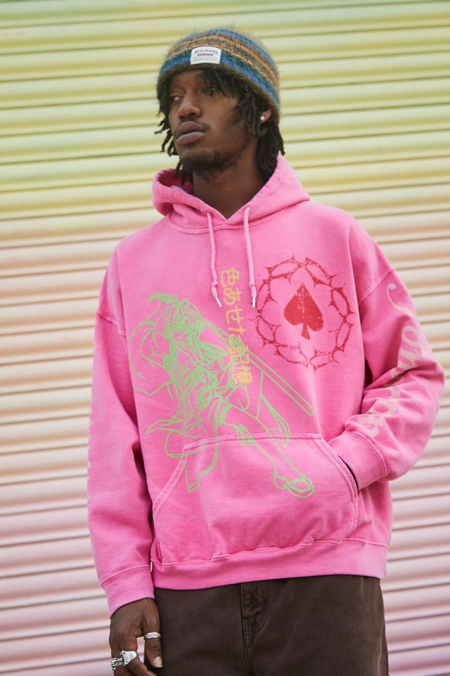 UO Pink Cartoon Hoodie  #1