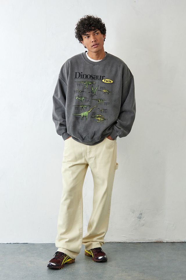 Felpa UO Dinosaur Chart Nera Lavata #3