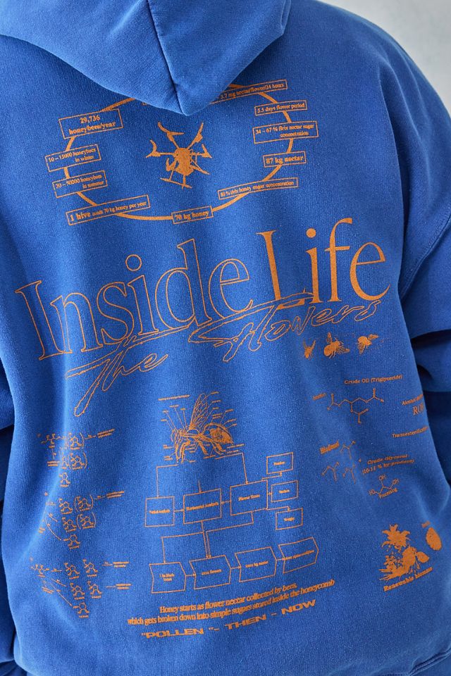 UO Navy Inside Life Sudadera con capucha #4