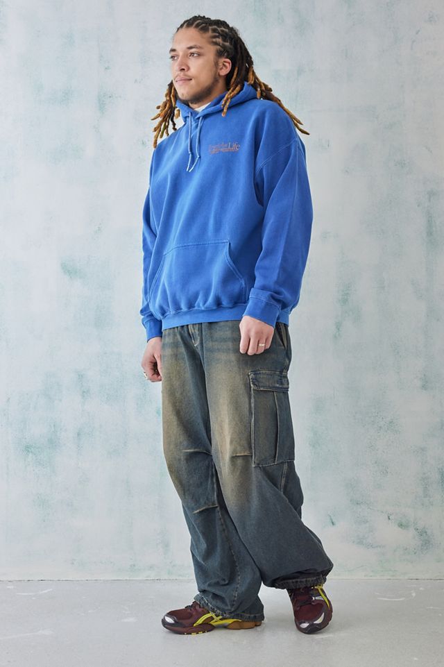UO Navy Inside Life Sudadera con capucha #6