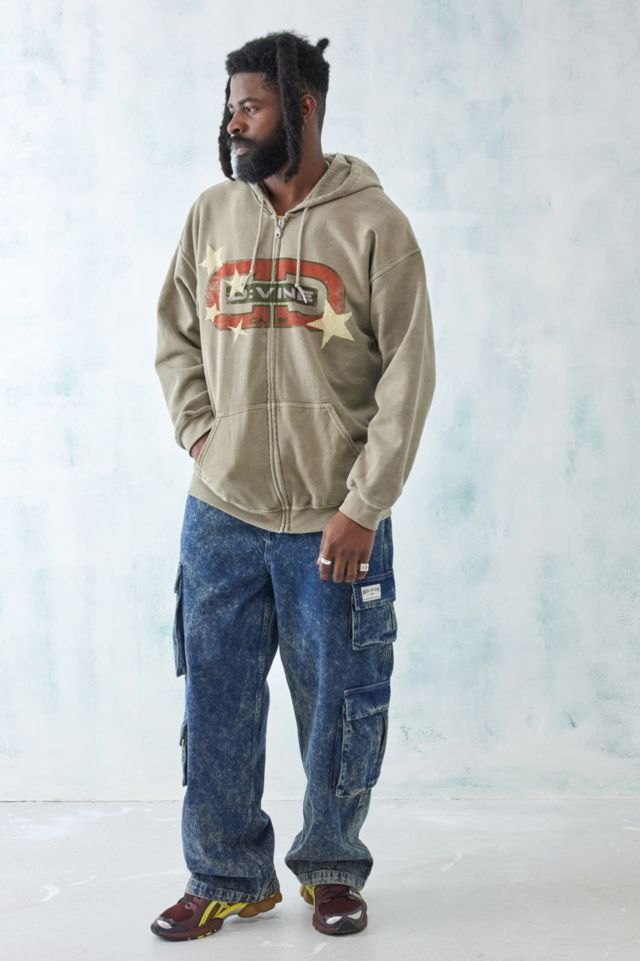 UO Grey Divine Zip-Through Hoodie