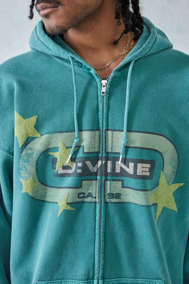 UO Green Divine Zip-Through Hoodie #1
