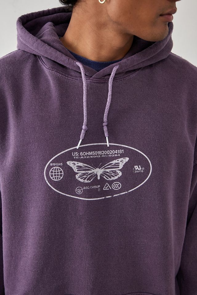 UO Dusty Purple Butterfly Hoodie  #1