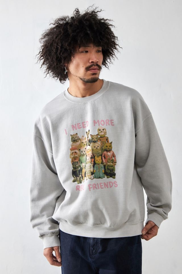 UO Grey Need More Real Friends Sweatshirt Urban Outfitters UK