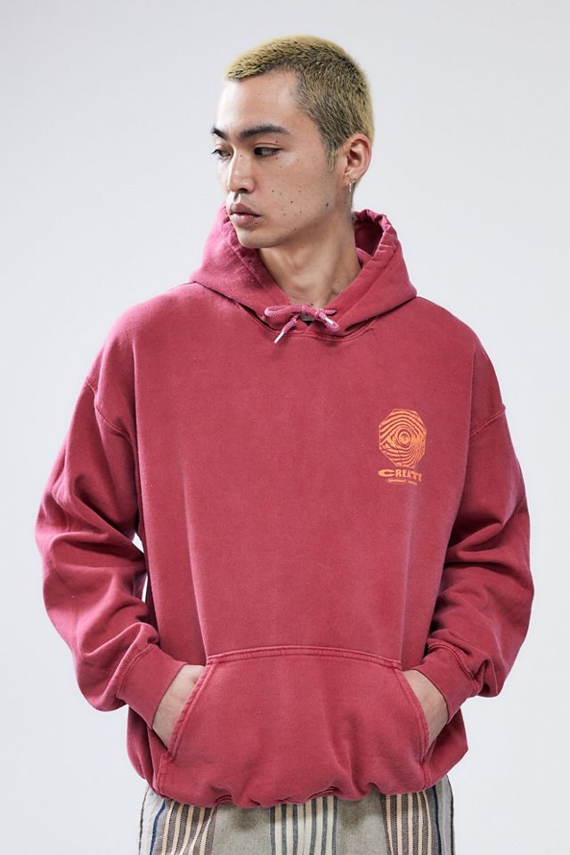 UO Felpa con cappuccio Red Abstract #1